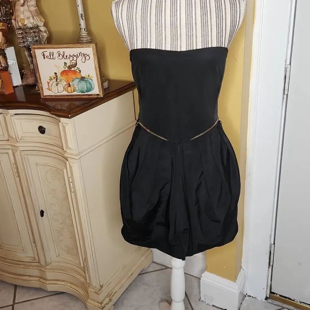See by Chloe mini strapless black dress women's size 6